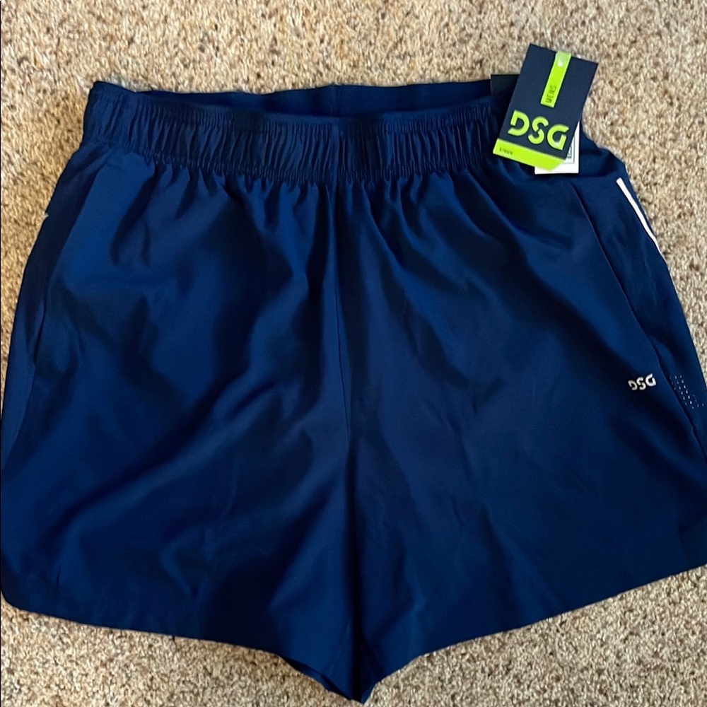 DSG Blue Athletic Shorts Moisture-Wicking Elastic Waistband Men’s M
